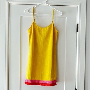 Staud Sonny Fringed Linen-Blend Mini Dress